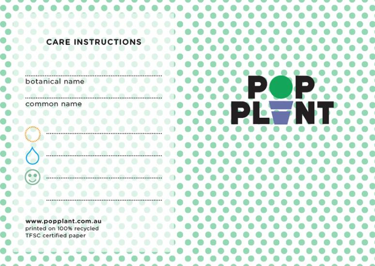 Pop Plant Label